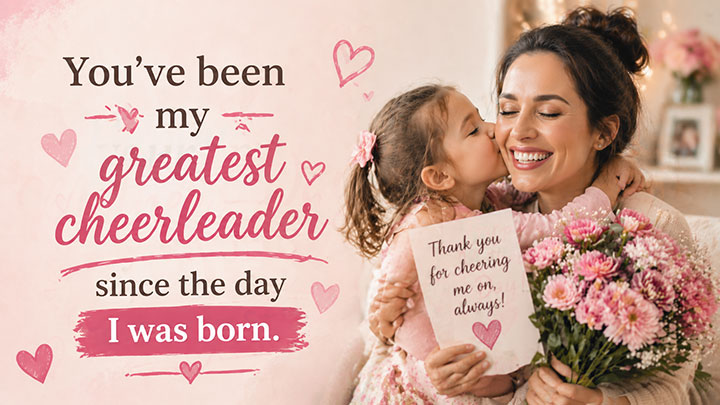 You’ve been my greatest cheerleader since the day I was born.